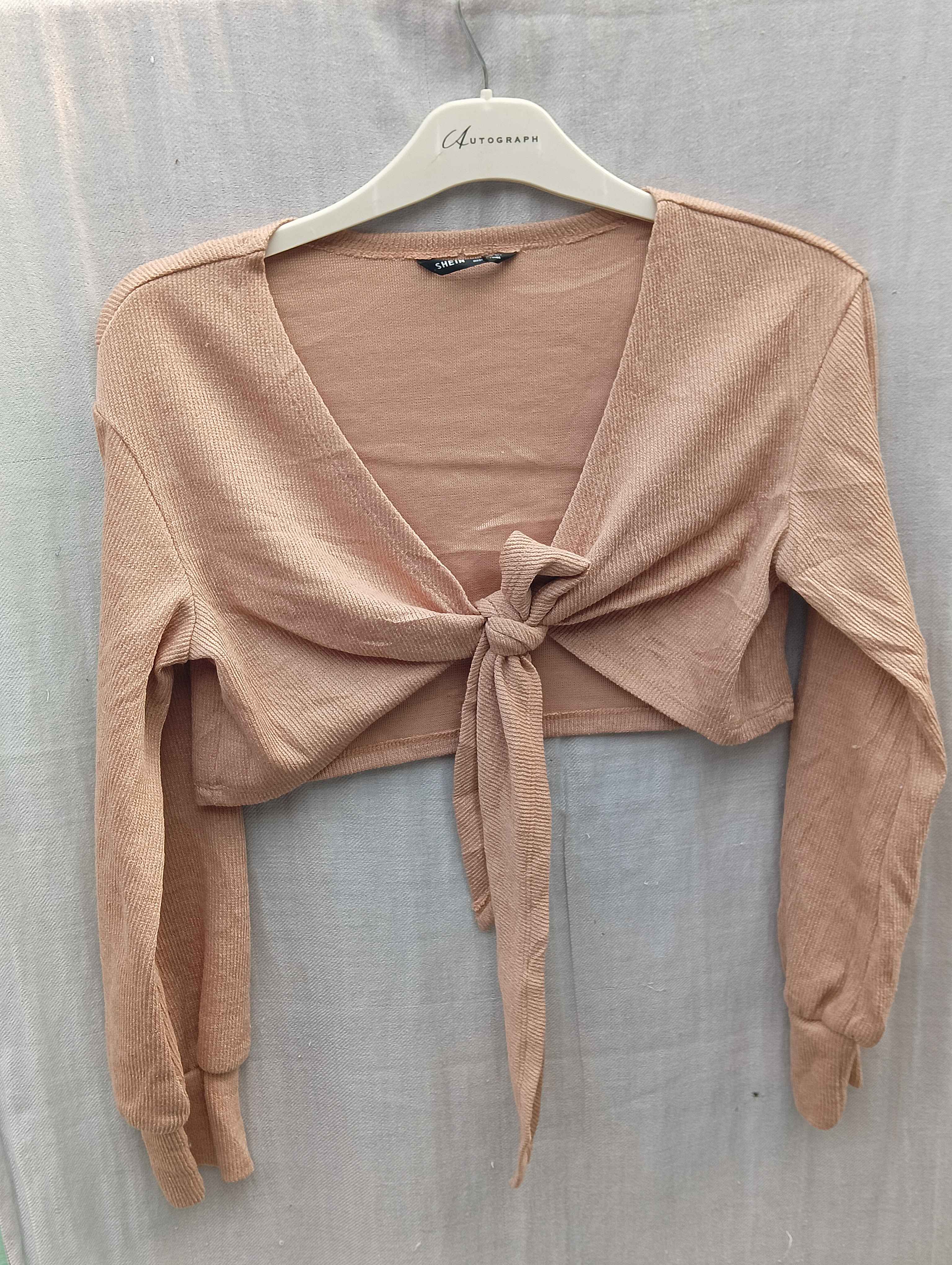 Peach Tie-Front Top