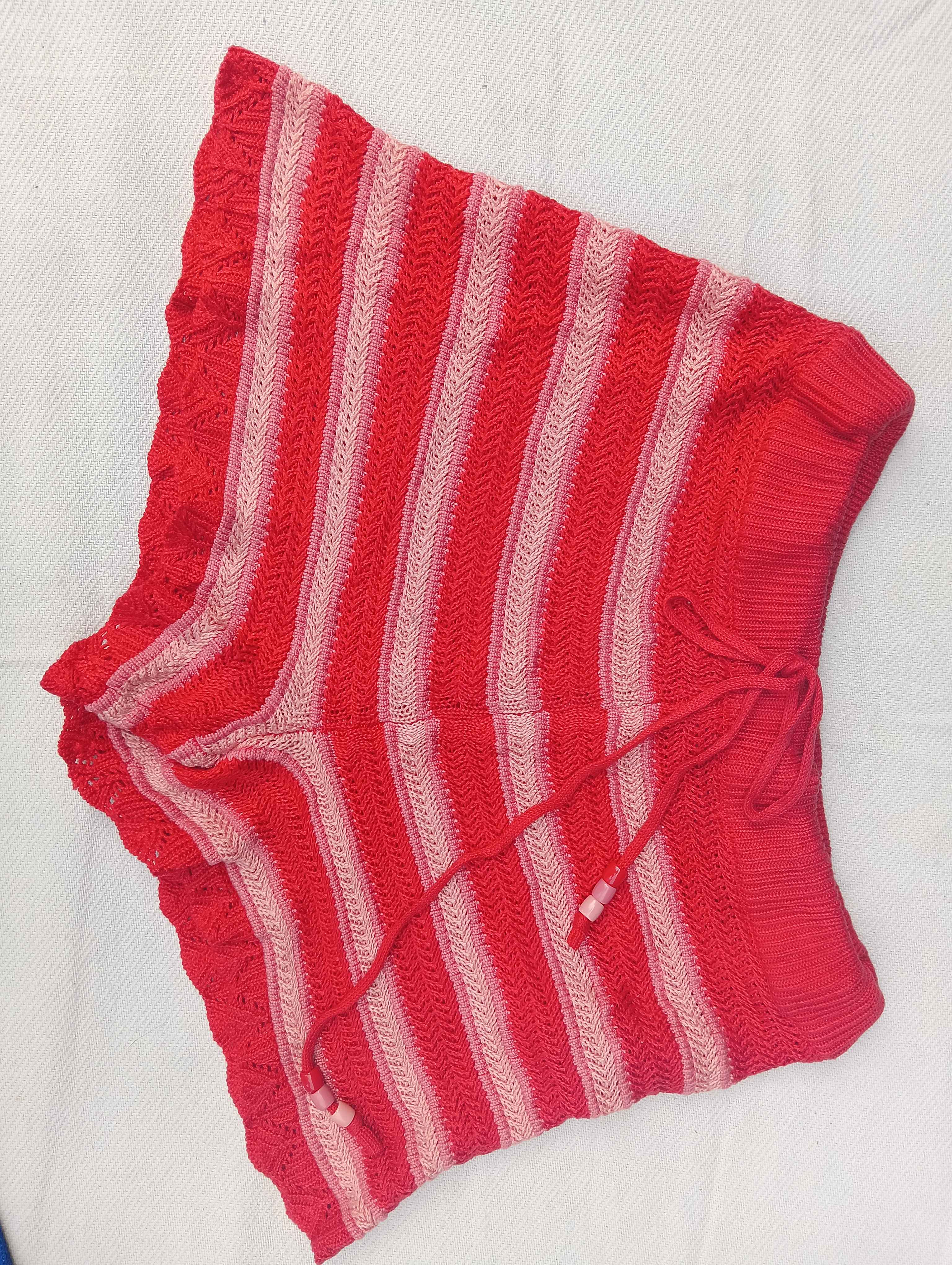 Pink Crochet Knit Shorts
